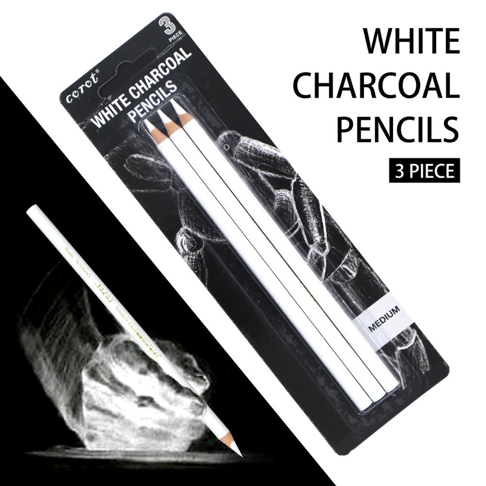 Keep Smiling White Charcoal Pencil for Sketching, Drawing and